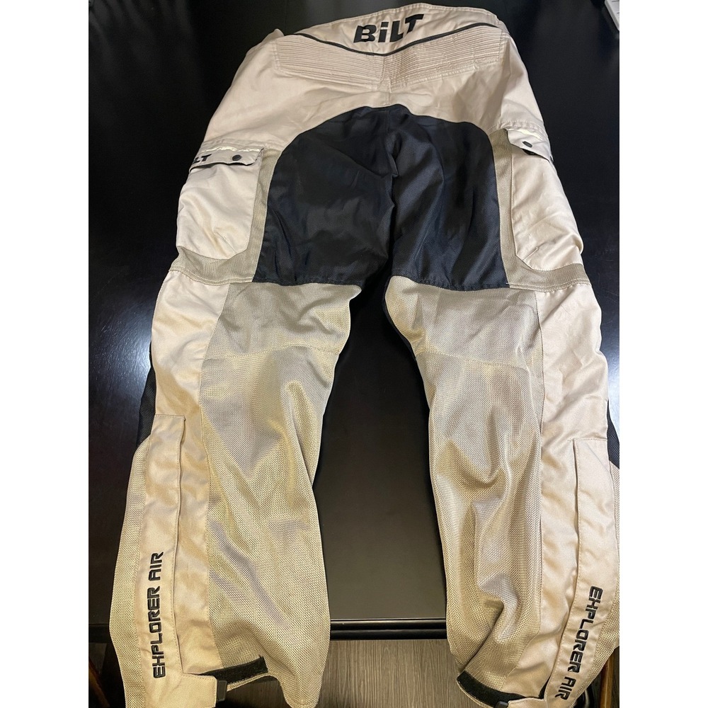 BILT Explorer Air Mesh Motorcycle Jacket & Pants Suit Set Men's 3XL / 40W Tan - Picture 9 of 13